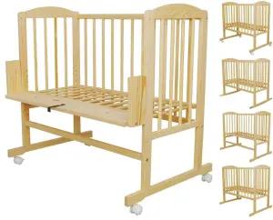 5w1 FILIP  łóżeczko dostawne, kołyska, łóżeczko, sofa, kółka naturalna sosna