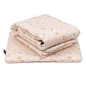 Pościel bambusowa z wypełnieniem do łóżeczka Gąski | SenMalucha