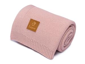 Kocyk z wełny merino Różowy Lepre | SenMalucha