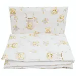 Pościel 2-elementy 120x90 cm Białe Misie
