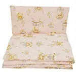 Pościel  2-elementowa 80x70 do kołyski cm Różowe Misie