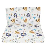 Pościel DUO 2-elementowa 120x90 do kołyski cm Błękitne zwierzątka