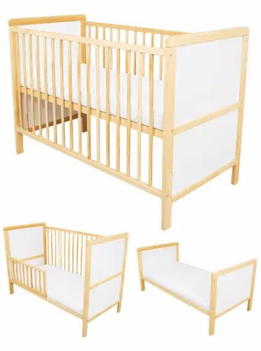 Łóżeczko tapczanik 3w1 KACPEREK 120×60 sosna + materac