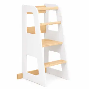 Kitchen Helper Standard biały/sosna – pomocnik kuchenny dla dziecka