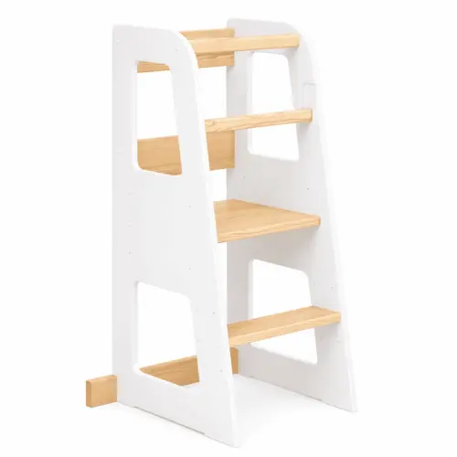 Kitchen Helper Standard biały/sosna – pomocnik kuchenny dla dziecka