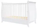 Łóżeczko dziecięce Misza Standard z szufladą 120×60 – biały – z gryzakami