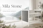 Łóżeczko dziecięce tapicerowane Mila Stone 120×60 cm