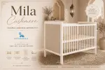 Łóżeczko niemowlęce Mila Cashmere tapicerowane 120x60 cm